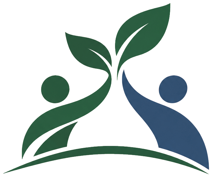 GROW Together MA — two figures reaching toward a growing leaf